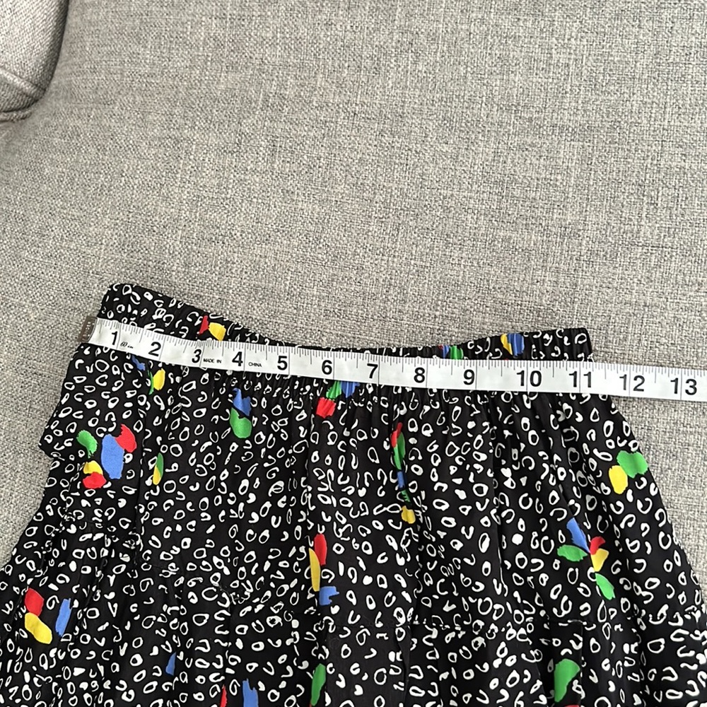 VINTAGE Midi Skirt Elastic Waist Yoke Confetti - Picture 7 of 9